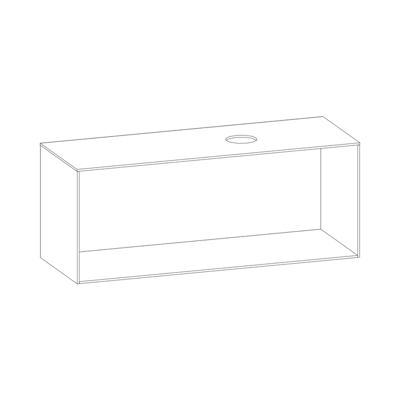 SCALIDO-Konsolenplatte m. Rahmen f Waschtisch US 1422x560x510mm 1 Aussch rechts Farbvar L