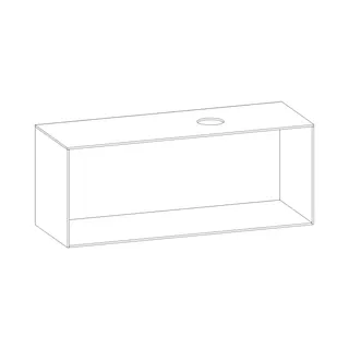 SCALIDO-Konsolenplatte m. Rahmen f Waschtisch US 1422x560x510mm 1 Aussch rechts Farbvar L