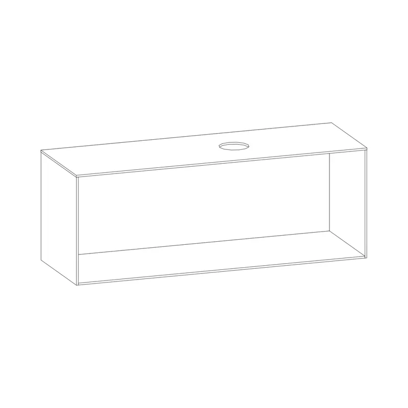 SCALIDO-Konsolenplatte m. Rahmen f Waschtisch US 1522x560x510mm 1 Aussch rechts Farbvar L