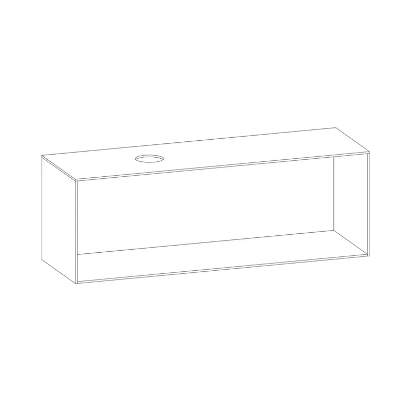 SCALIDO-Konsolenplatte m. Rahmen f Waschtisch US 1622x560x510mm 1 Ausschn links Farbvar L