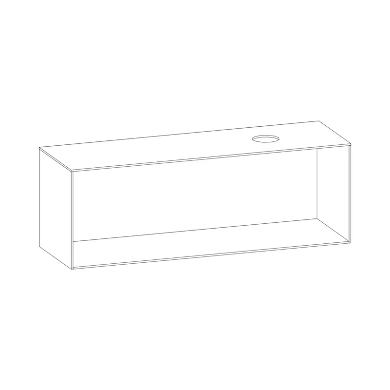 SCALIDO-Konsolenplatte m. Rahmen f Waschtisch US 1622x560x510mm 1 Aussch rechts Farbvar G