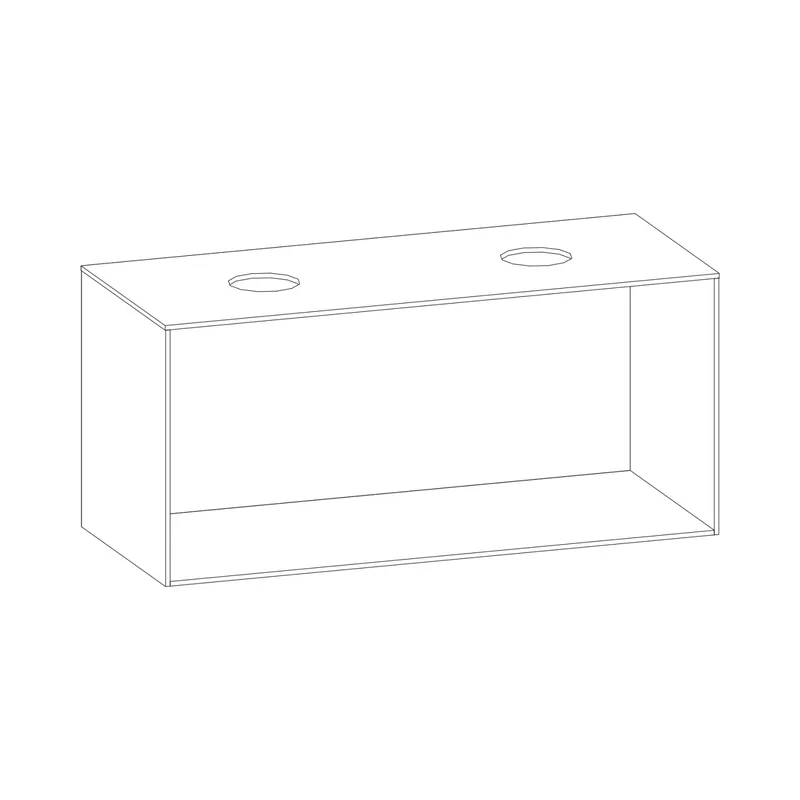 SCALIDO-Konsolenplatte m. Rahmen f Waschtisch US 1222x560x510mm 2 Ausschnitte Farbvar. G