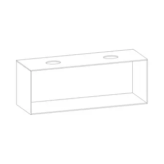 SCALIDO-Konsolenplatte m. Rahmen f Waschtisch US 1522x560x510mm 2 Ausschnitte Farbvar. G