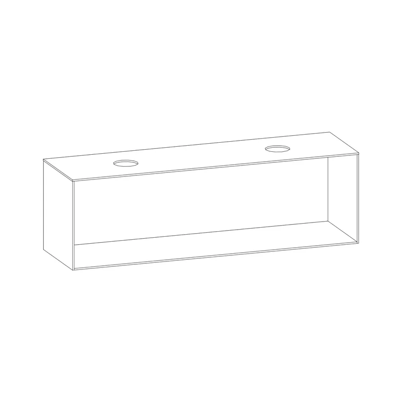 SCALIDO-Konsolenplatte m. Rahmen f Waschtisch US 1822x560x510mm 2 Ausschnitte Farbvar. L