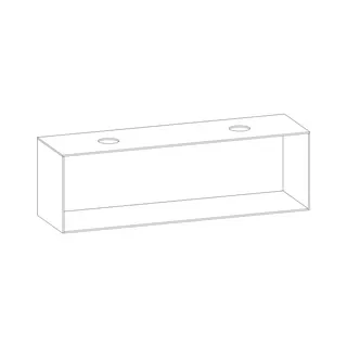 SCALIDO-Konsolenplatte m. Rahmen f Waschtisch US 1822x560x510mm 2 Ausschnitte Farbvar. G