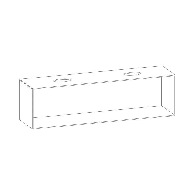 SCALIDO-Konsolenplatte m. Rahmen f Waschtisch US 2022x560x510mm 2 Ausschnitte Farbvar. G