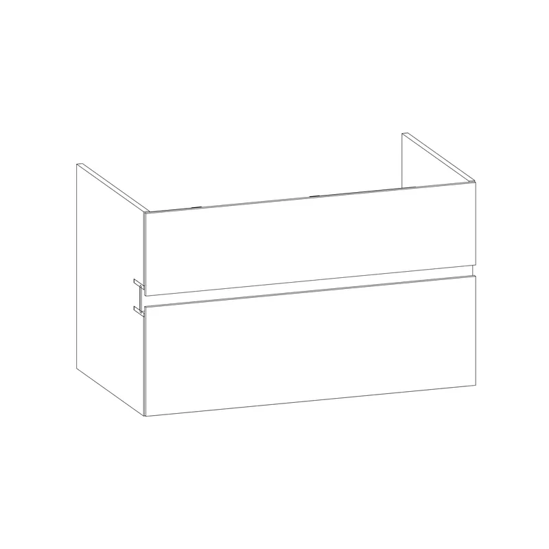 SCALIDO-Waschtisch-Unterschrank z Konsolenplatte 900x540x510mm 2 Auszüge Farbvar. L/X/L