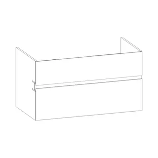 SCALIDO-Waschtisch-Unterschrank z Konsolenplatte 1000x540x510mm 2 Auszüge Farbvar. L/X/L