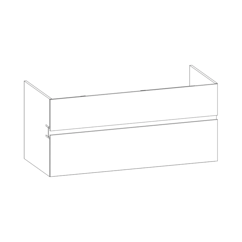 SCALIDO-Waschtisch-Unterschrank z Konsolenplatte 1200x540x510mm 2 Auszüge Farbvar. L/X/L