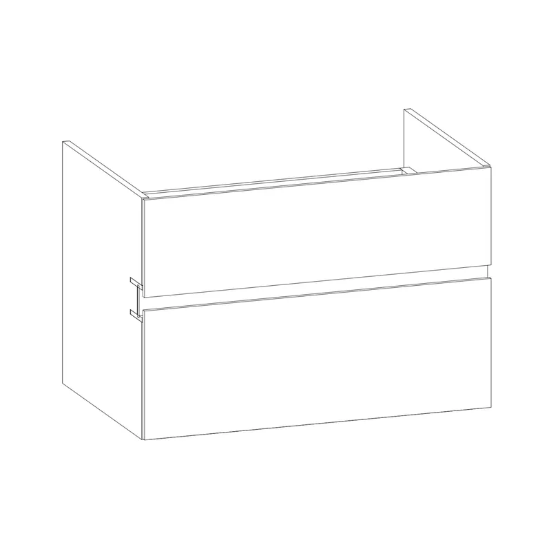 SCALIDO-Unterschrank zu Konsolenplatte 800x540x510mm 2 Auszüge Farbvar. W/X/L