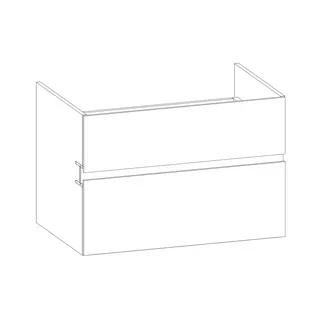 SCALIDO-Unterschrank zu Konsolenplatte 800x540x510mm 2 Auszüge Farbvar. W/X/L