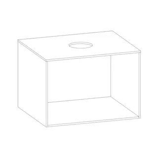 SCALIDO-Konsolenplatte m. Rahmen f Waschtisch US 622x430x510mm 1 Ausschn mittig Farbvar L