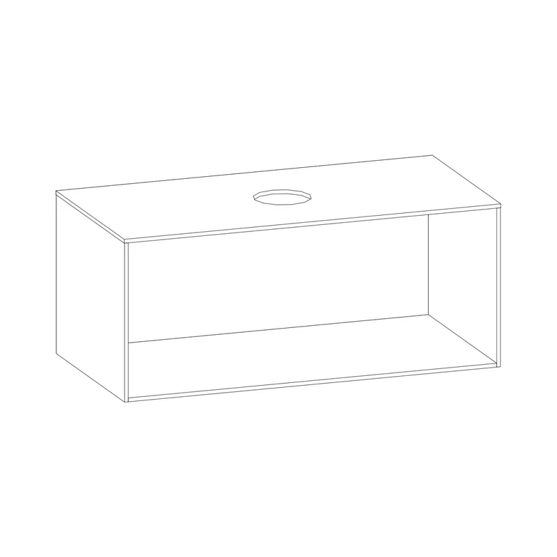SCALIDO-Konsolenplatte m. Rahmen f Waschtisch US 1022x430x510mm 1 Aussch mittig Farbvar G