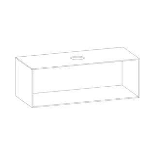 SCALIDO-Konsolenplatte m. Rahmen f Waschtisch US 1222x430x510mm 1 Aussch mittig Farbvar G