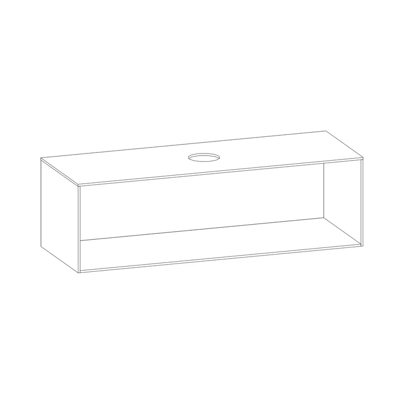 SCALIDO-Konsolenplatte m. Rahmen f Waschtisch US 1422x430x510mm 1 Aussch mittig Farbvar G