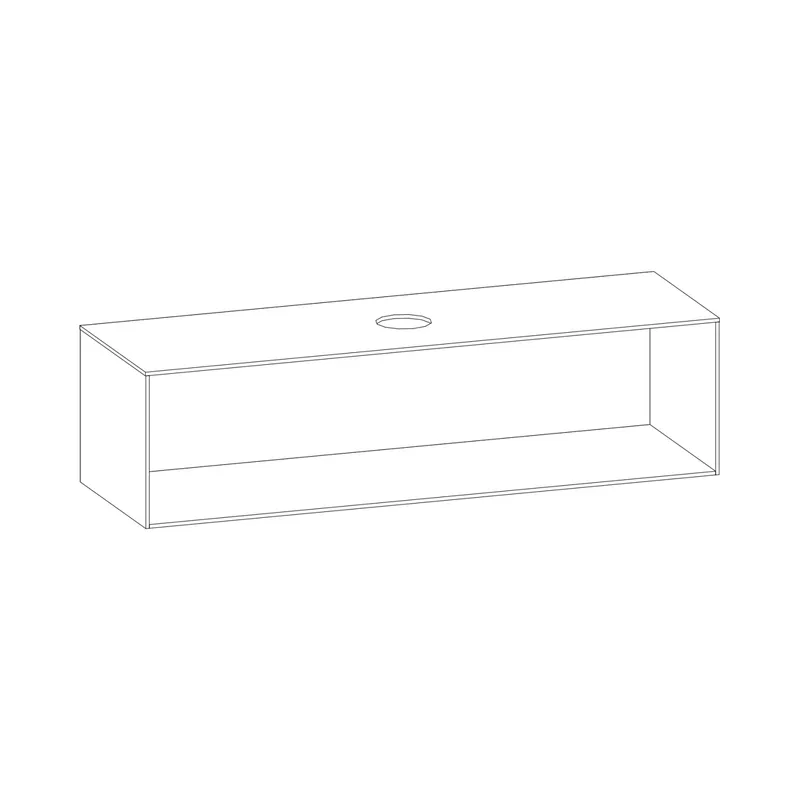 SCALIDO-Konsolenplatte m. Rahmen f Waschtisch US 1622x430x510mm 1 Aussch mittig Farbvar G