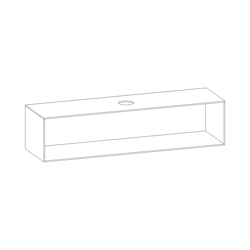 SCALIDO-Konsolenplatte m. Rahmen f Waschtisch US 1822x430x510mm 1 Aussch mittig Farbvar G