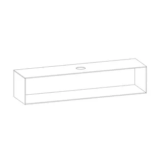 SCALIDO-Konsolenplatte m. Rahmen f Waschtisch US 2022x430x510mm 1 Aussch mittig Farbvar G