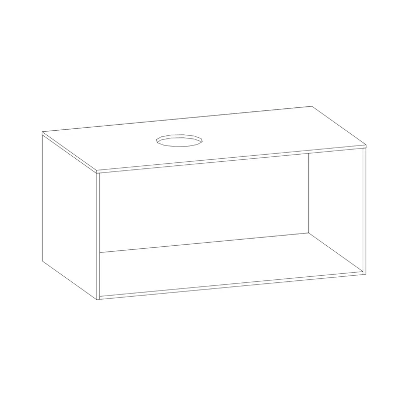 SCALIDO-Konsolenplatte m. Rahmen f Waschtisch US 922x430x510mm 1 Ausschn. links Farbvar G