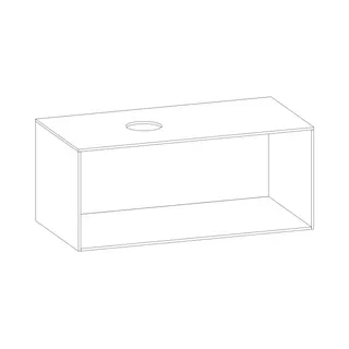 SCALIDO-Konsolenplatte m. Rahmen f Waschtisch US 1022x430x510mm 1 Ausschn links Farbvar L