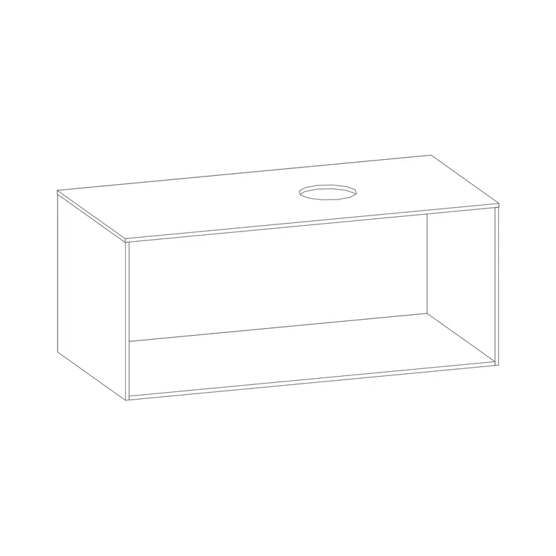 SCALIDO-Konsolenplatte m. Rahmen f Waschtisch US 1022x430x510mm 1 Aussch rechts Farbvar G