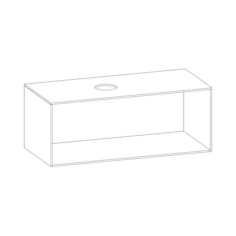 SCALIDO-Konsolenplatte m. Rahmen f Waschtisch US 1122x430x510mm 1 Ausschn links Farbvar L