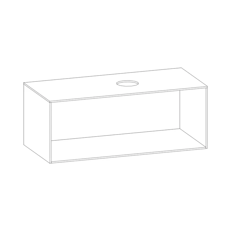 SCALIDO-Konsolenplatte m. Rahmen f Waschtisch US 1122x430x510mm 1 Aussch rechts Farbvar G