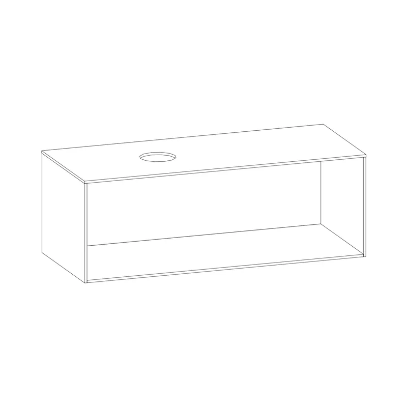 SCALIDO-Konsolenplatte m. Rahmen f Waschtisch US 1222x430x510mm 1 Ausschn links Farbvar G