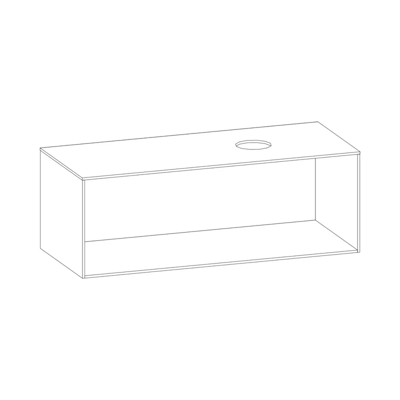 SCALIDO-Konsolenplatte m. Rahmen f Waschtisch US 1222x430x510mm 1 Aussch rechts Farbvar G