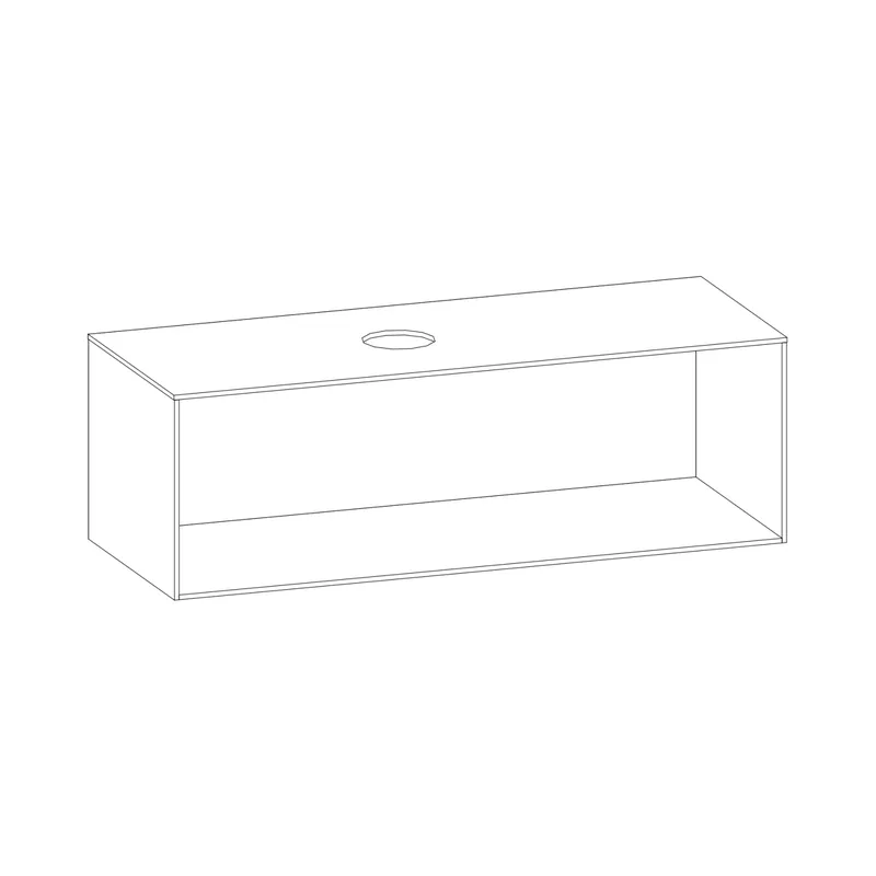 SCALIDO-Konsolenplatte m. Rahmen f Waschtisch US 1322x430x510mm 1 Ausschn links Farbvar G