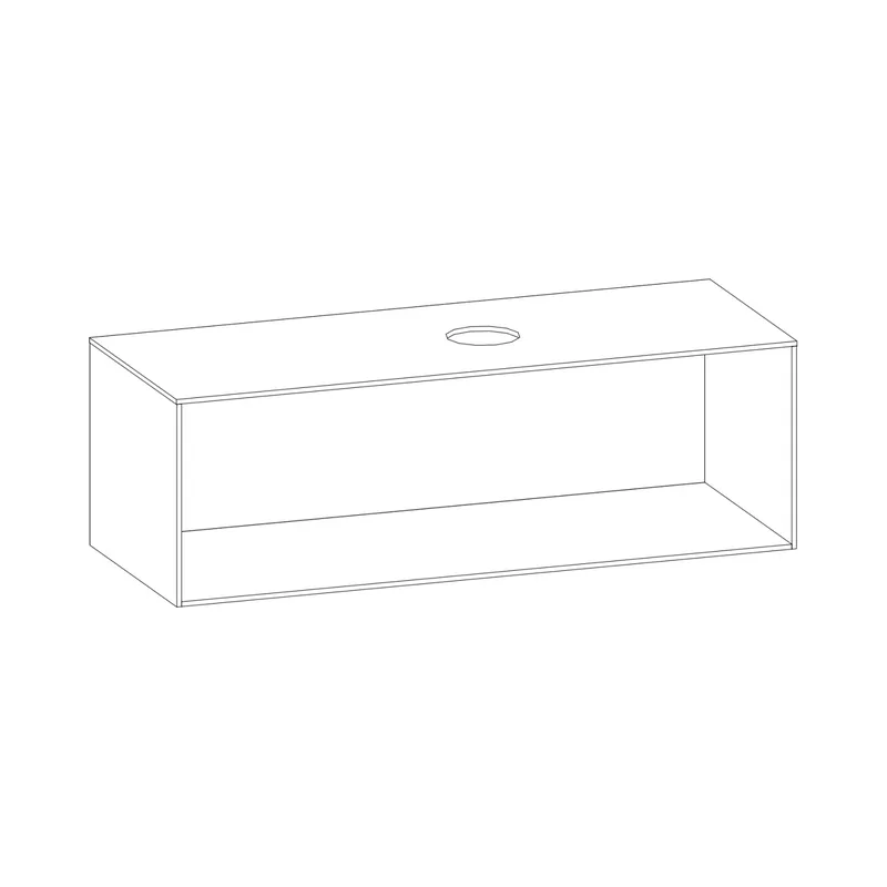 SCALIDO-Konsolenplatte m. Rahmen f Waschtisch US 1322x430x510mm 1 Aussch rechts Farbvar G