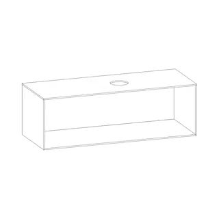 SCALIDO-Konsolenplatte m. Rahmen f Waschtisch US 1322x430x510mm 1 Aussch rechts Farbvar G
