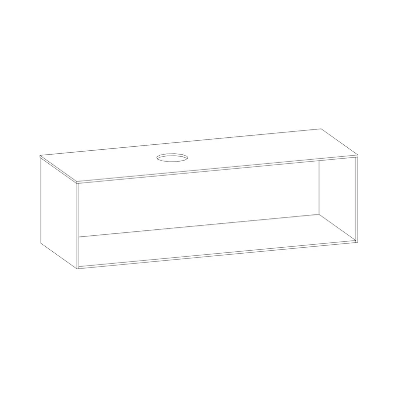 SCALIDO-Konsolenplatte m. Rahmen f Waschtisch US 1422x430x510mm 1 Ausschn links Farbvar L