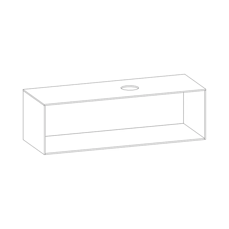 SCALIDO-Konsolenplatte m. Rahmen f Waschtisch US 1422x430x510mm 1 Aussch rechts Farbvar G