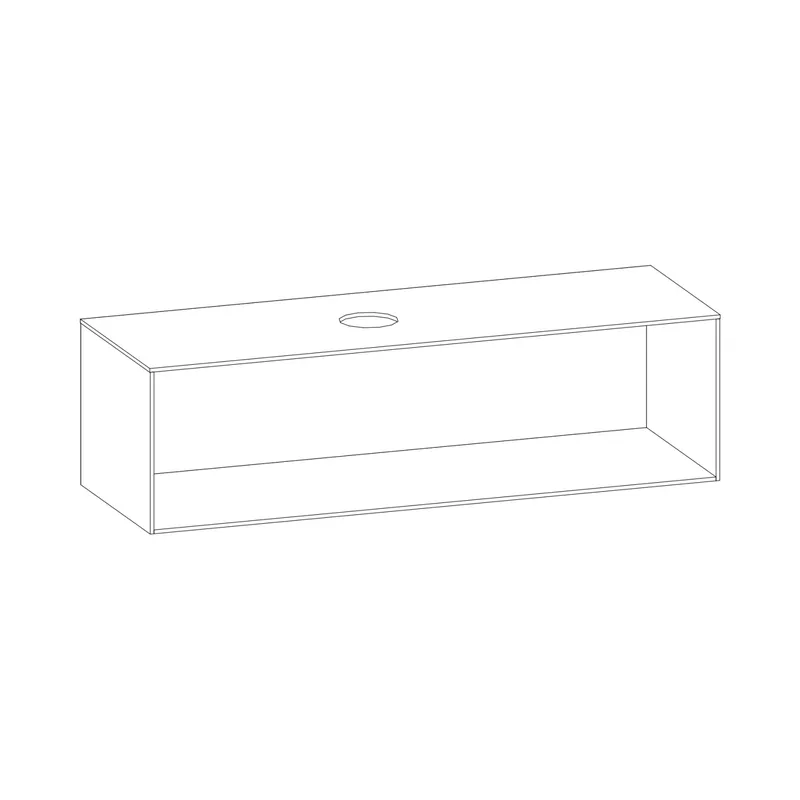 SCALIDO-Konsolenplatte m. Rahmen f Waschtisch US 1522x430x510mm 1 Ausschn links Farbvar G
