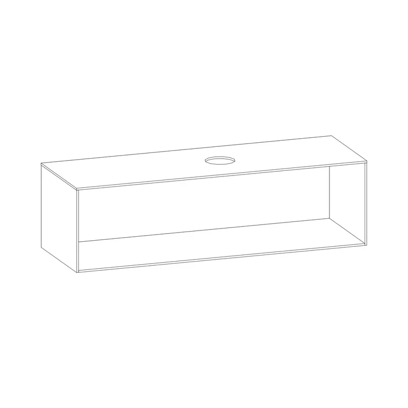 SCALIDO-Konsolenplatte m. Rahmen f Waschtisch US 1522x430x510mm 1 Aussch rechts Farbvar L