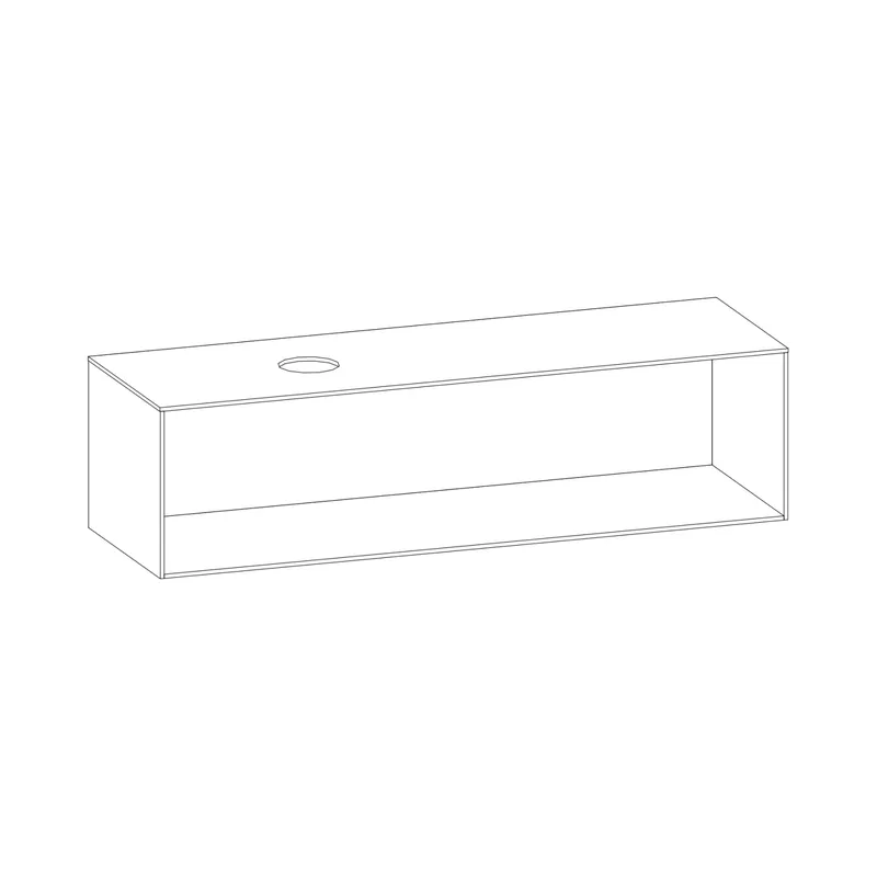 SCALIDO-Konsolenplatte m. Rahmen f Waschtisch US 1622x430x510mm 1 Ausschn links Farbvar L
