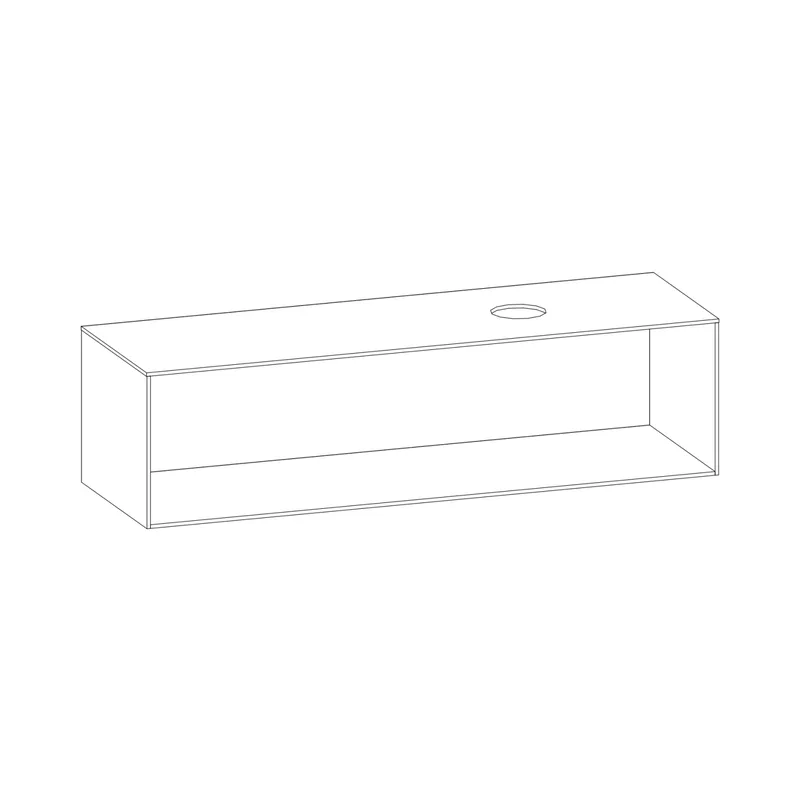 SCALIDO-Konsolenplatte m. Rahmen f Waschtisch US 1622x430x510mm 1 Aussch rechts Farbvar L