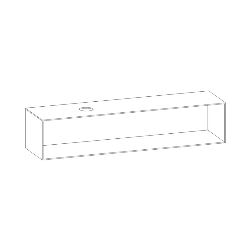 SCALIDO-Konsolenplatte m. Rahmen f Waschtisch US 2022x430x510mm 1 Ausschn links Farbvar L