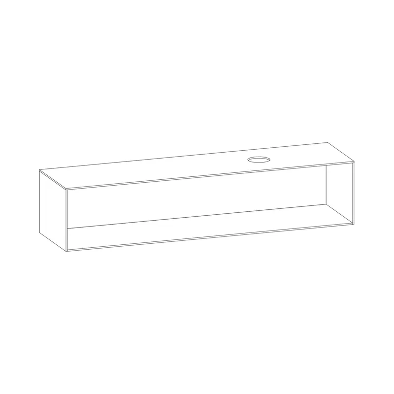 SCALIDO-Konsolenplatte m. Rahmen f Waschtisch US 2022x430x510mm 1 Aussch rechts Farbvar L