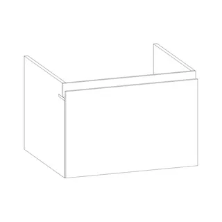 SCALIDO-Waschtisch-Unterschrank z Konsolenplatte 600x410x510mm 1 Auszug Farbvar. G/X/G