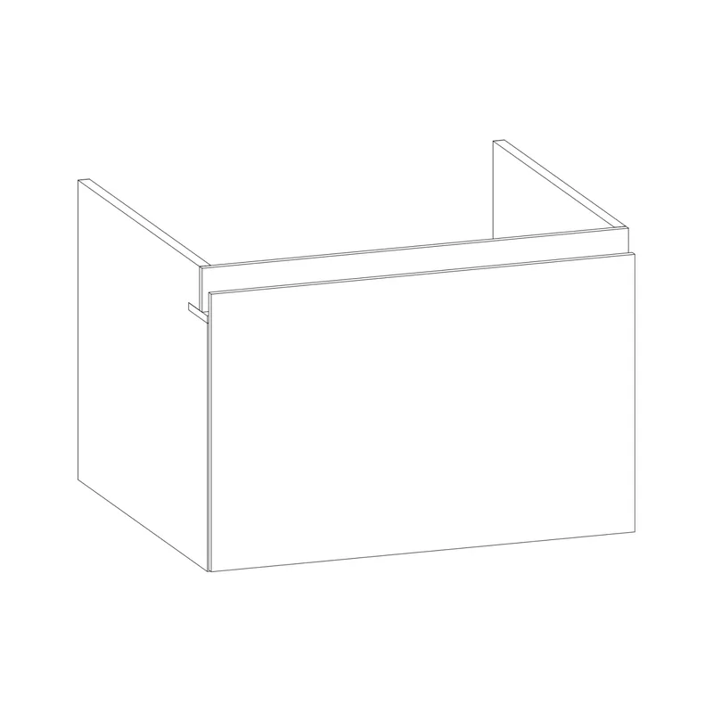 SCALIDO-Waschtisch-Unterschrank z Konsolenplatte 600x410x510mm 1 Auszug Farbvar. W/X/L