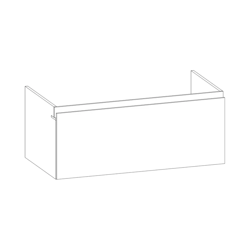 SCALIDO-Waschtisch-Unterschrank z Konsolenplatte 1000x410x510mm 1 Auszug Farbvar. L/X/L