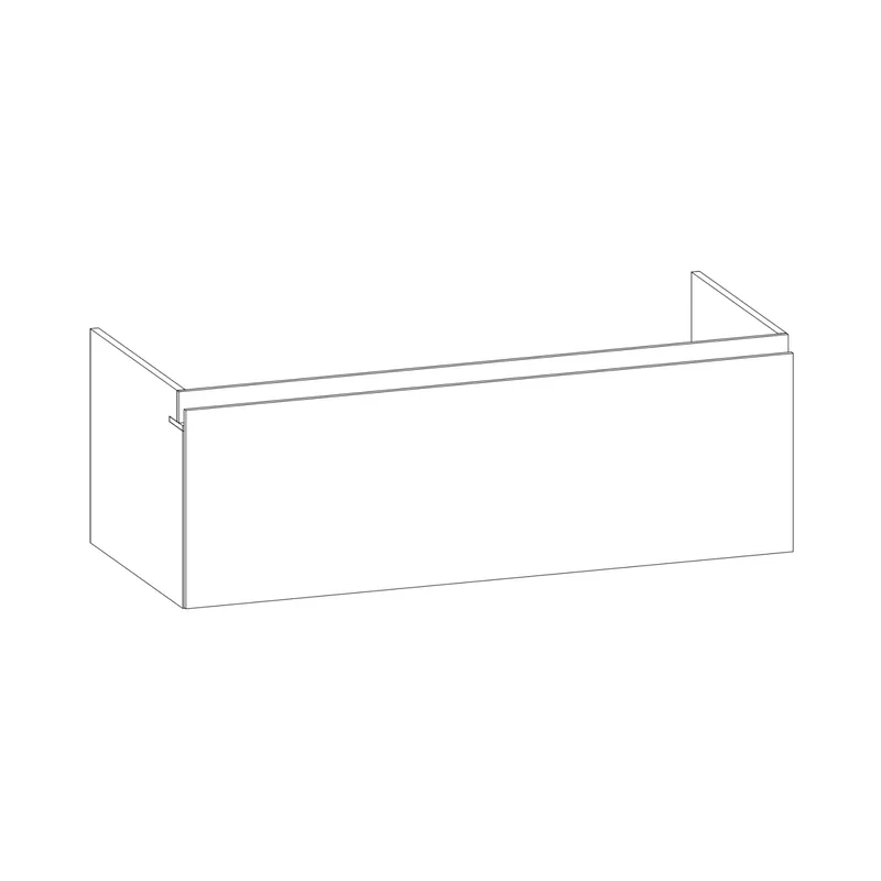 SCALIDO-Waschtisch-Unterschrank z Konsolenplatte 1200x410x510mm 1 Auszug Farbvar. W/X/L