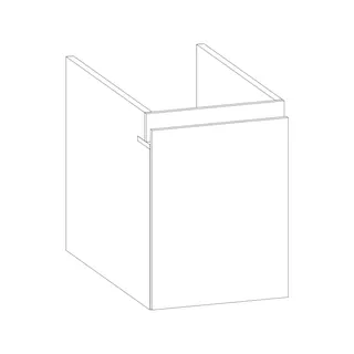 SCALIDO-Unterschrank zu Konsolenplatte 300x410x510mm 1 Auszug Farbvar. G/X/G