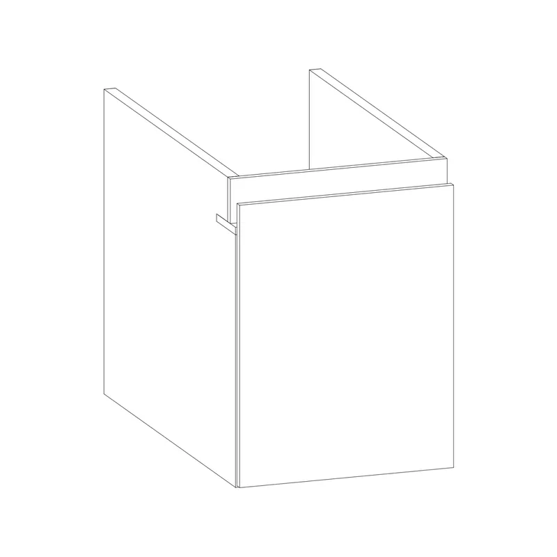 SCALIDO-Unterschrank zu Konsolenplatte 300x410x510mm 1 Auszug Farbvar. W/X/L