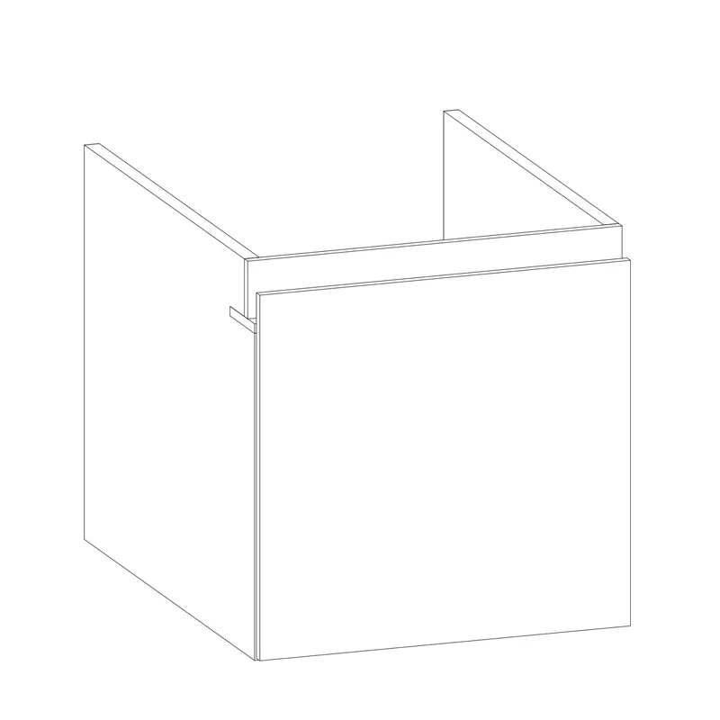 SCALIDO-Unterschrank zu Konsolenplatte 400x410x510mm 1 Auszug Farbvar. W/X/L