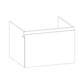 SCALIDO-Unterschrank zu Konsolenplatte 600x410x510mm 1 Auszug Farbvar. W/X/L