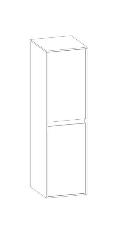 SCALIDO-Mittelschrank KP 320x1130x350mm 2 Türen links Farbvariante L/G/L