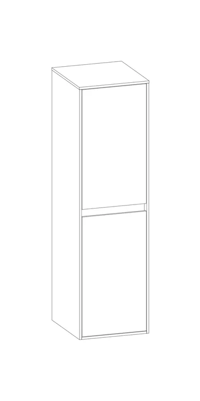 SCALIDO-Mittelschrank KP 320x1130x350mm 2 Türen rechts Farbvariante L/W/L